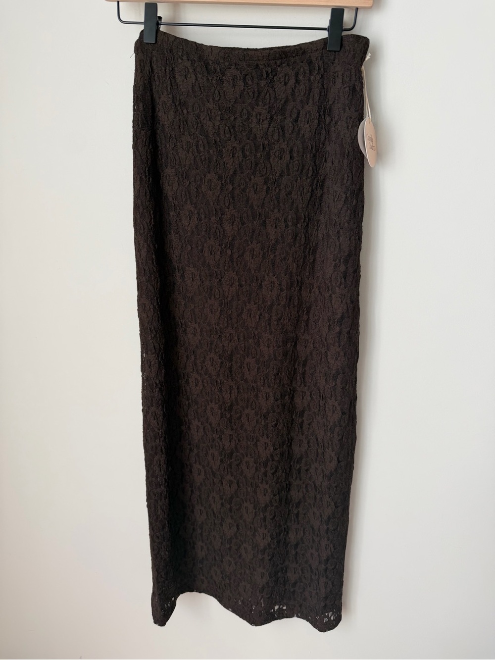Camila Coelho dark Brown Lace Maxi Skirt